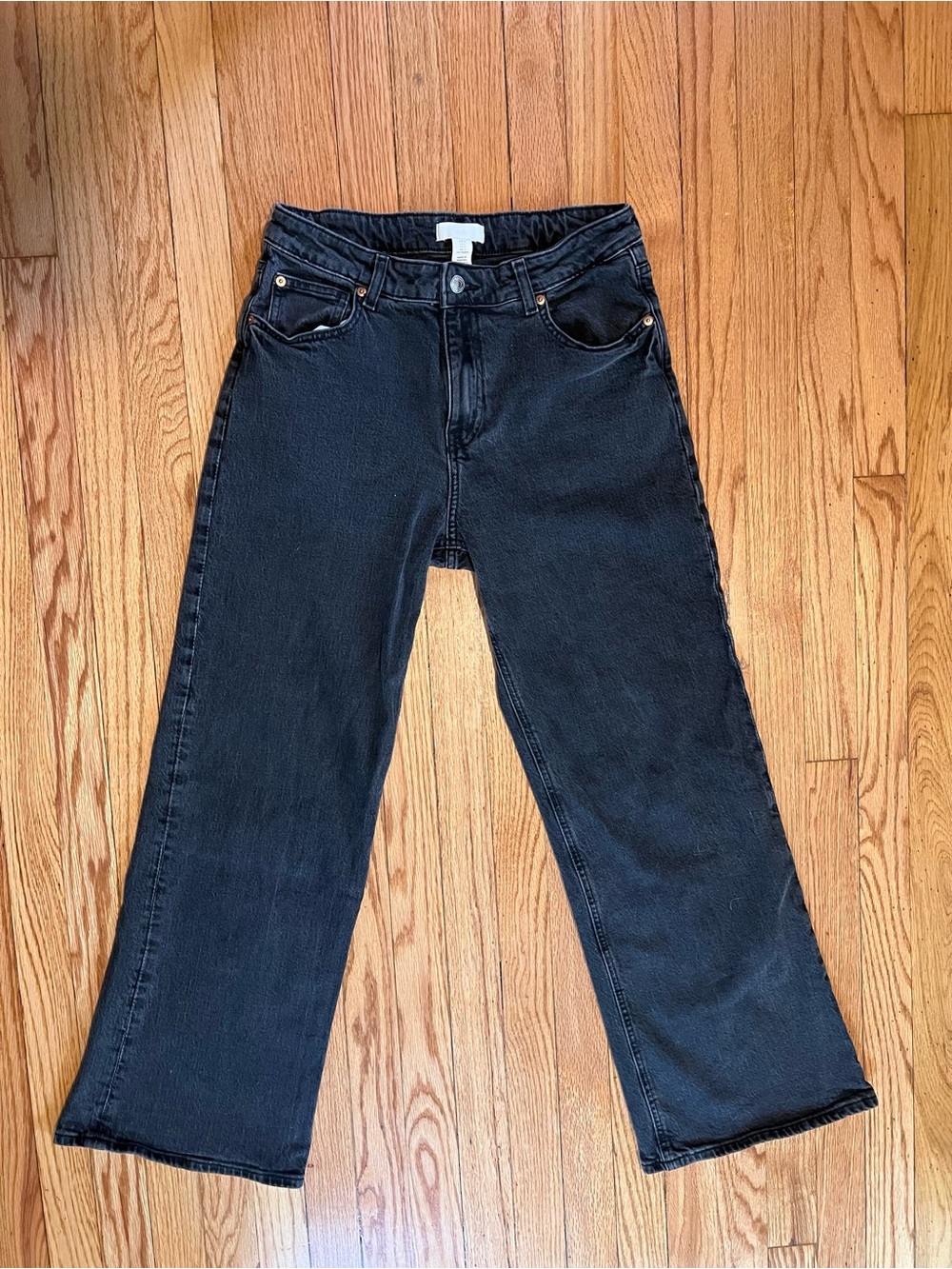 H&M Black Wide Leg Jeans SZ 10